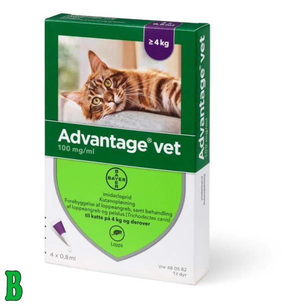 Advantage t/kat 4 x 0,8 ml over 4 kg