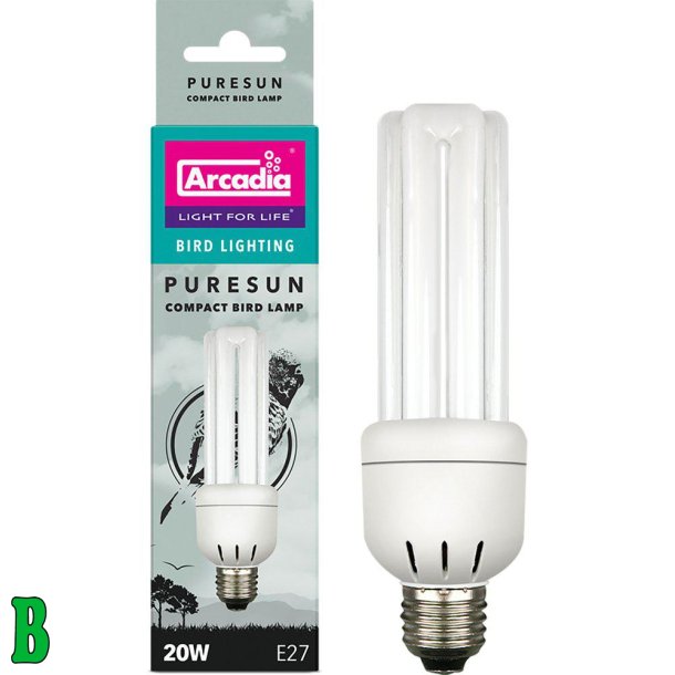 Arcadia Compact Fugle Pre 20W, UV-A, UV-B.