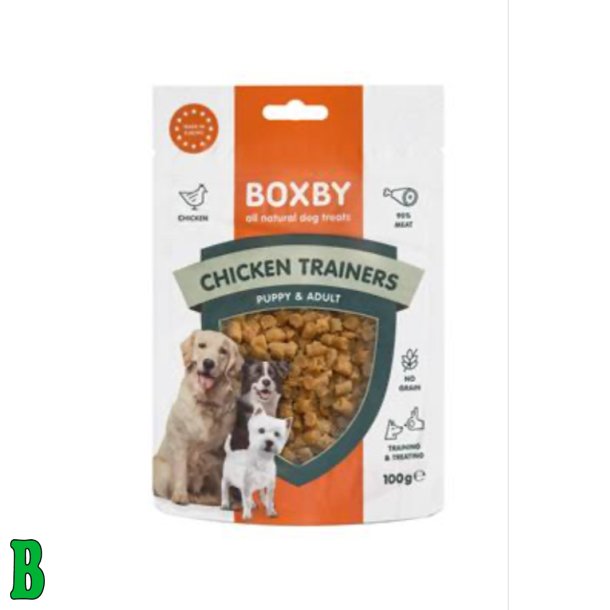 Boxby chicken trainers m. Kylling 100g