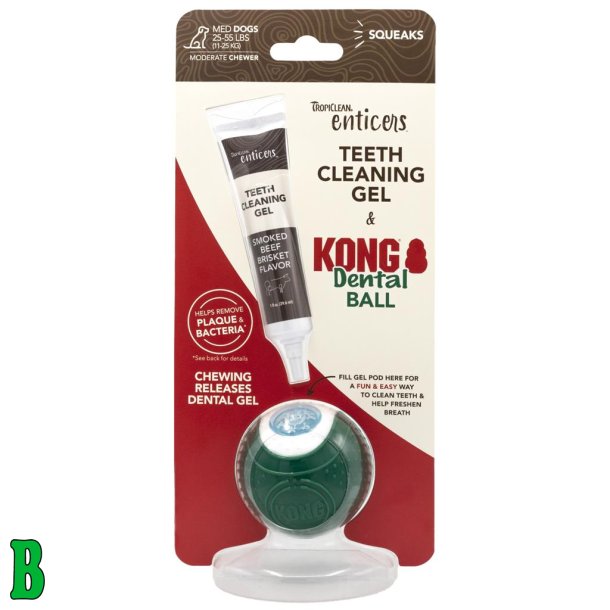 Kong Dental Ball M/ Tandpasta small 5cm