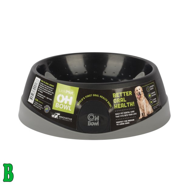 LickiMat OH BOWL Hundeskl 22x7cm Sort