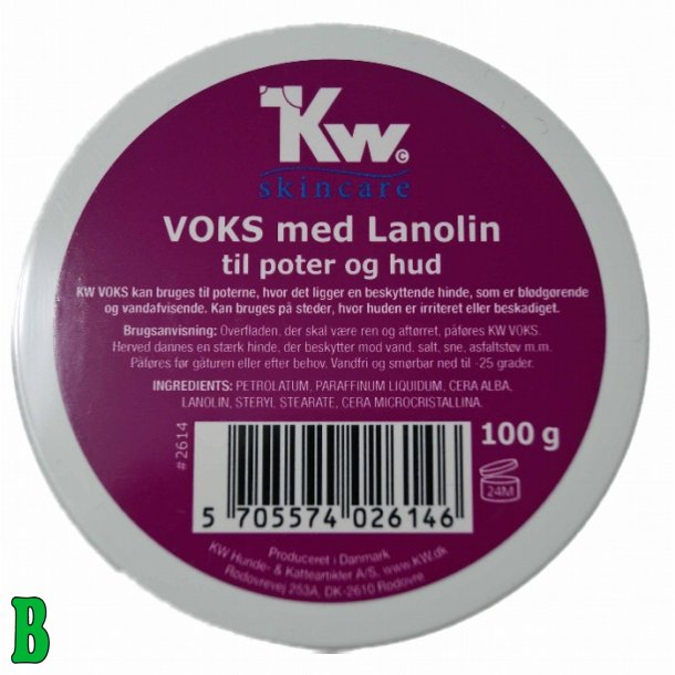 Kw Voks med lanolin til poter og hud 100g