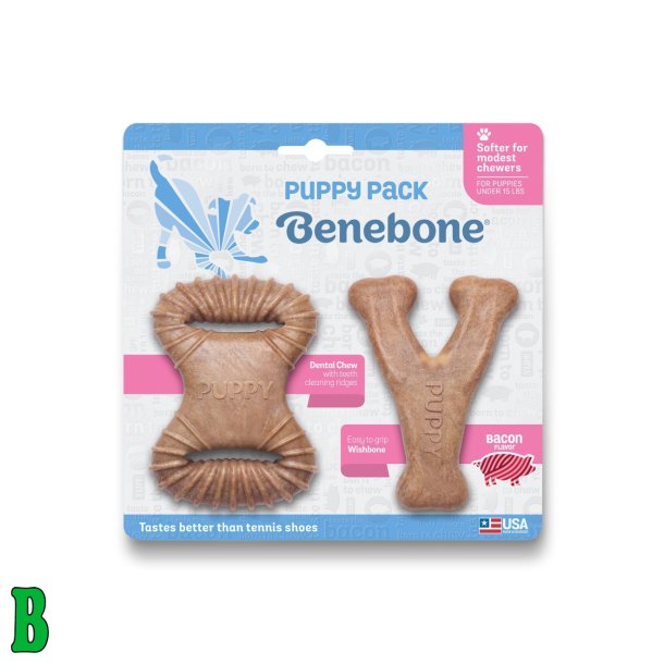 Benebone Puppy Pack 2-Pack - Dental Chew / Bacon