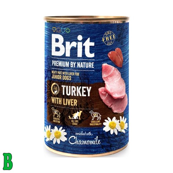 Brit Premium by nature, kalkun med lever 400g