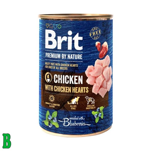 Brit Premium by nature, Kylling med kyllingehjerter 400g