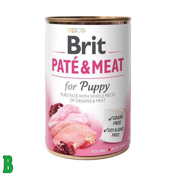 Brit Pat &amp; Meat Puppy, Kylling og kalkun 400g