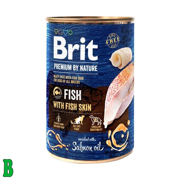 Brit Premium by nature, fisk med fiskeskind 400g