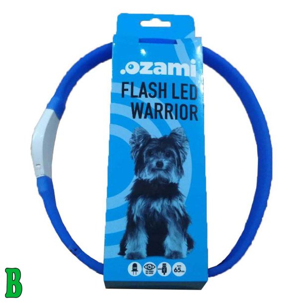 Ozami Flash LED Warrior Lyshalsbnd Bl (op til 65 cm)