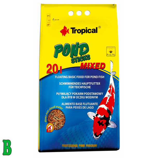 Tropical Koi &amp; Guldfisk Mixed Farvesticks 20L / 1600g