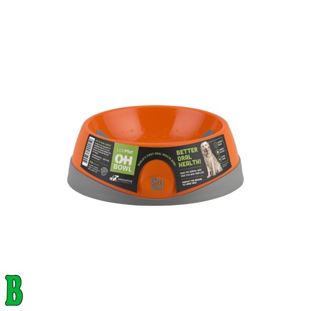 LickiMat OH BOWL Hundeskl 22x7cm Orange