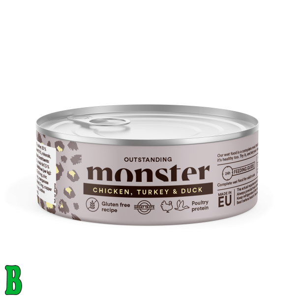 Monster Kat Multi Protein Kylling/Kalkun/And 100g