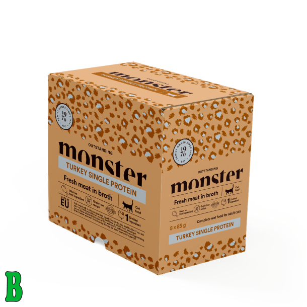 Monster Kat Single Protein Kalkun (Pat) 8 X 85g