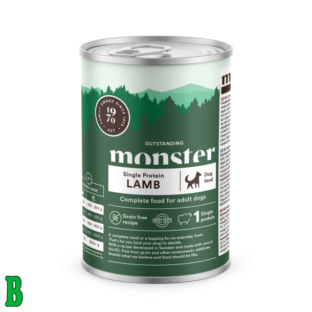 Monster Adult Single protein Lamb Vdfoder 400g