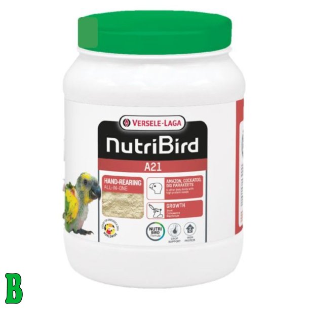 Nutribird A21 Hndopmadningsfoder 800g