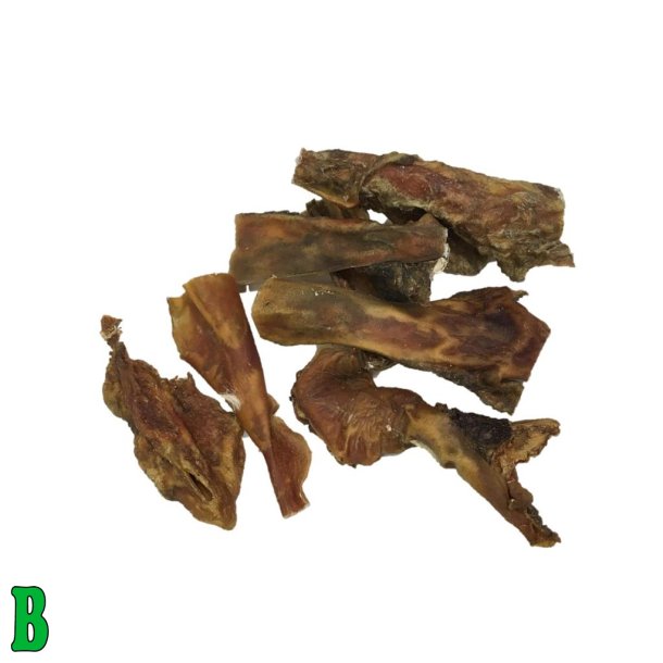 Natursnack Oksepandelap med pels 250g