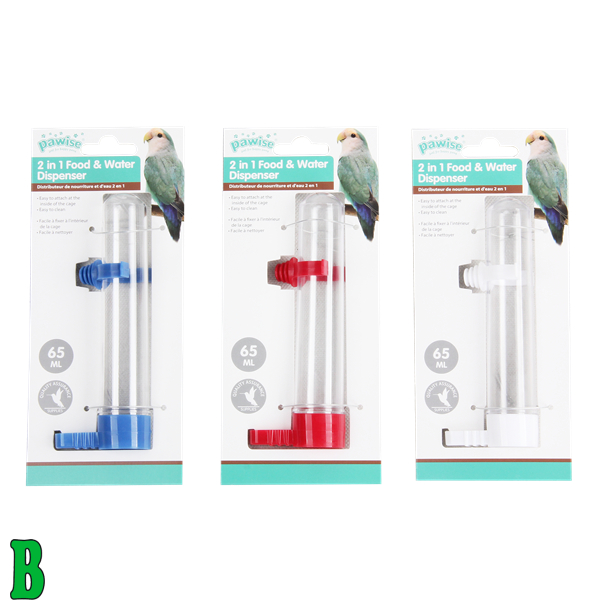 Pawise Foder &amp; Vandautomat Til Fugle 65ml
