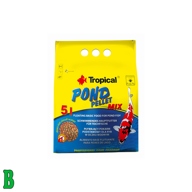 Tropica Small Koi Farve Pellets 5L 650g