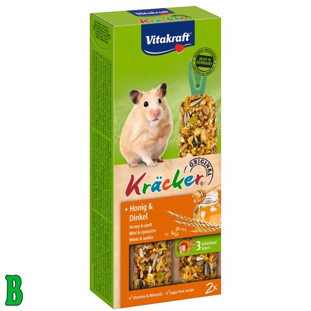 Vitakraft Krcker Hamster m. honning &amp; spelt 2 Stk.