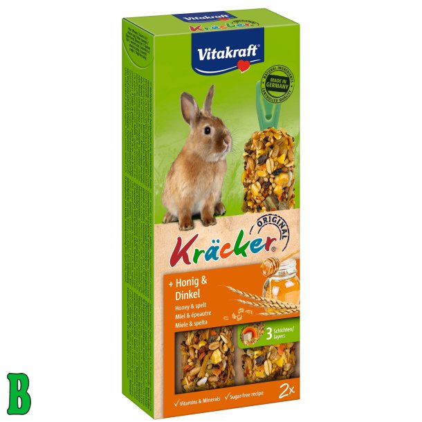 Vitakraft Krcker Kanin m. honning of spelt 2 Stk.