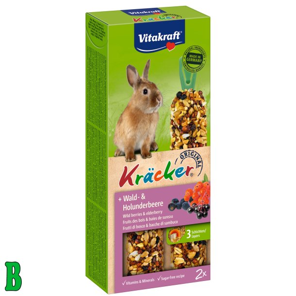 Vitakraft Krcker Kanin m. vilde br &amp; hyldebr 2 Stk.