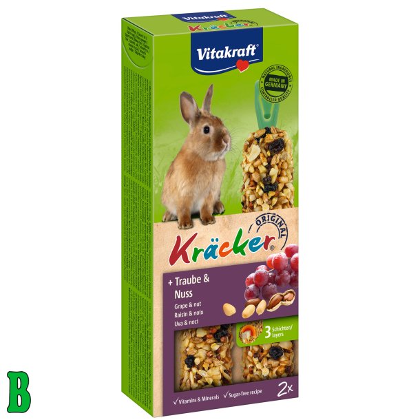 Vitakraft Krcker Kanin m. vindrue &amp; ndder 2 stk.