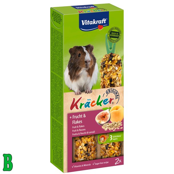 Vitakraft Krcker Marsvin m. frugt &amp; flager 2 Stk.