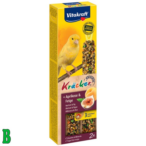 Vitakraft Krcker Til Kanariefugle M/ Aprikos &amp; Figne 2stk