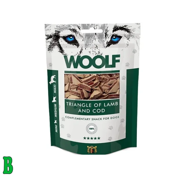 Woolf Lamb &amp; Cod Triangle 100g