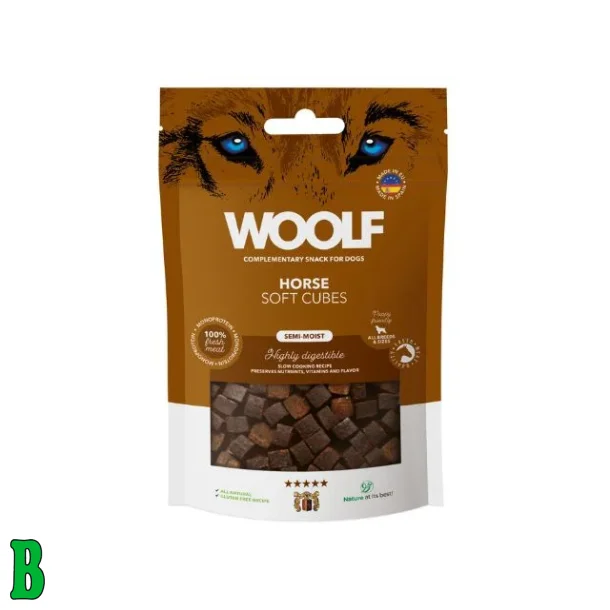 Woolf Soft Cubes Horse 100g