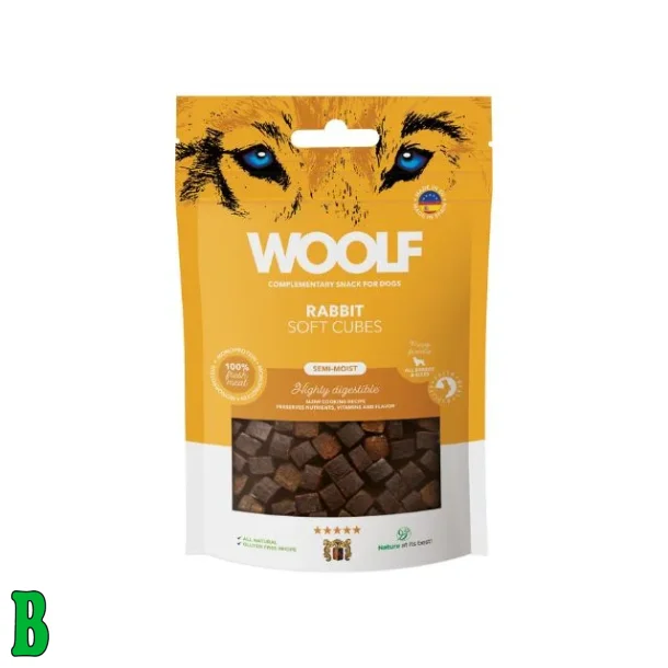 Woolf Soft Cubes Rabbit 100g